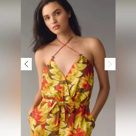 Farm Rio x Anthropologie Fruit Print Sleeveless Jumpsuit - Extra Small XS - NWT - Picture 3 of 11
